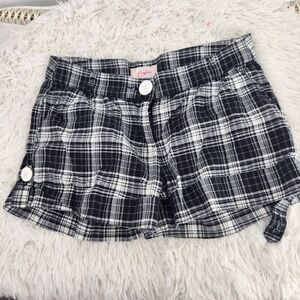 Vintage 00's Black White Candies Plaid Soft Shorts Juniors Size 5